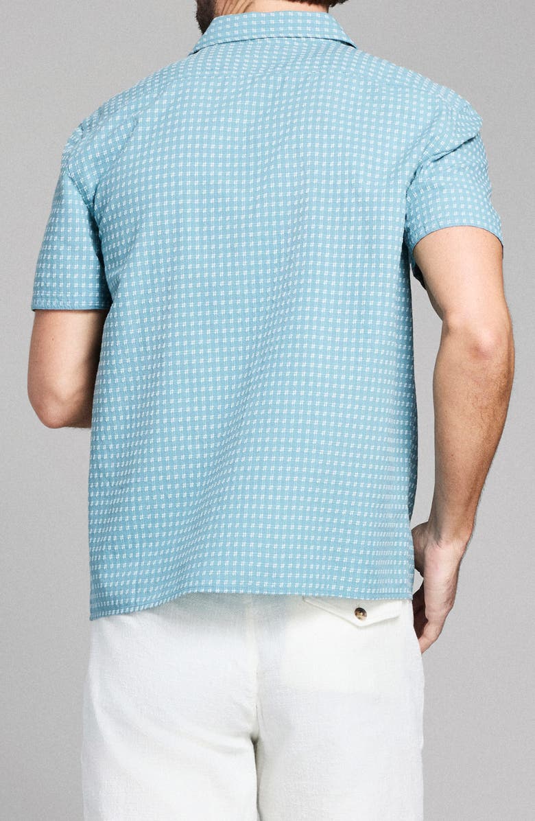 Billy Reid Check Dobby Treme Relaxed Fit Button-Up Shirt, Alternate, color, Steel Blue/ Tinted White