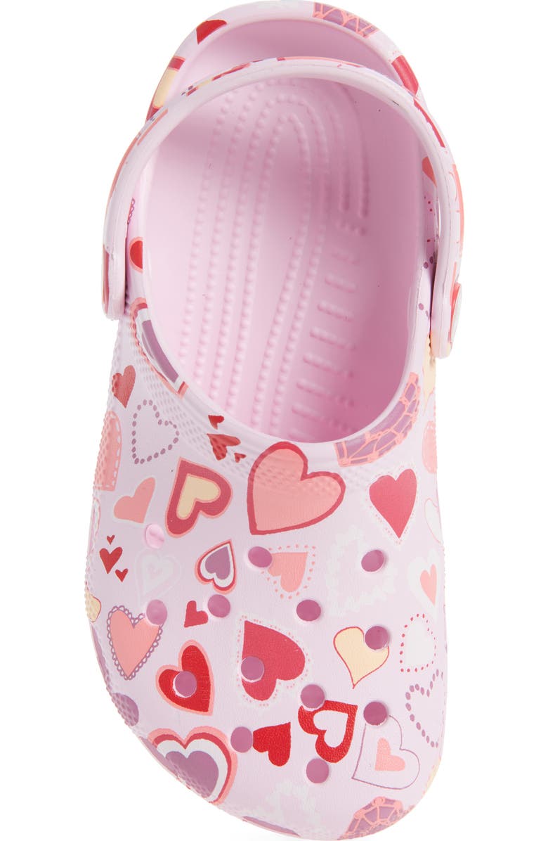 CROCS Kids' Classic Vday Clog, Alternate, color, Pink Milk/ Hearts