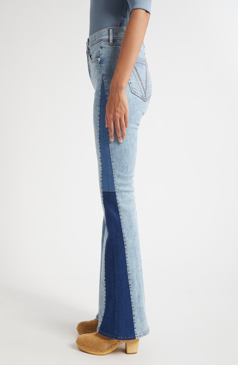 Veronica Beard Beverly High Waist Skinny Flare Jeans, Alternate, color, Ripple Dust