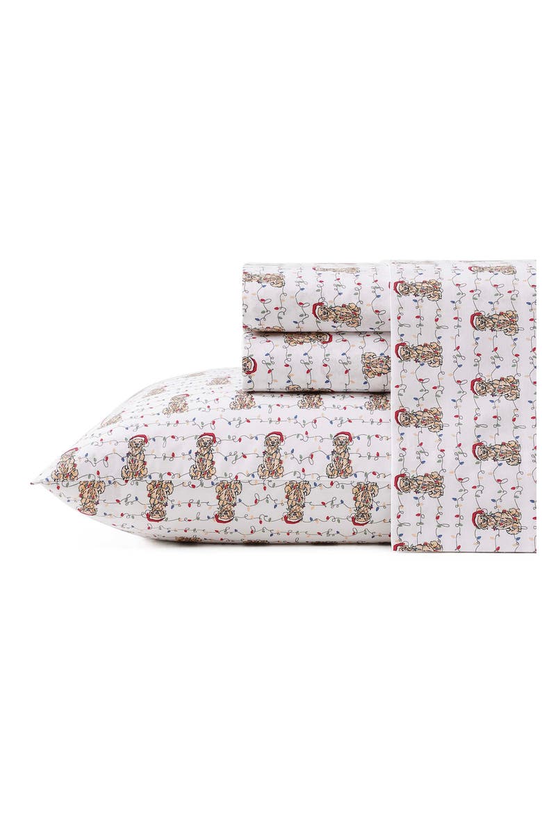 Wrapped Up Cotton Percale Sheet Set, Main, color, WHITE
