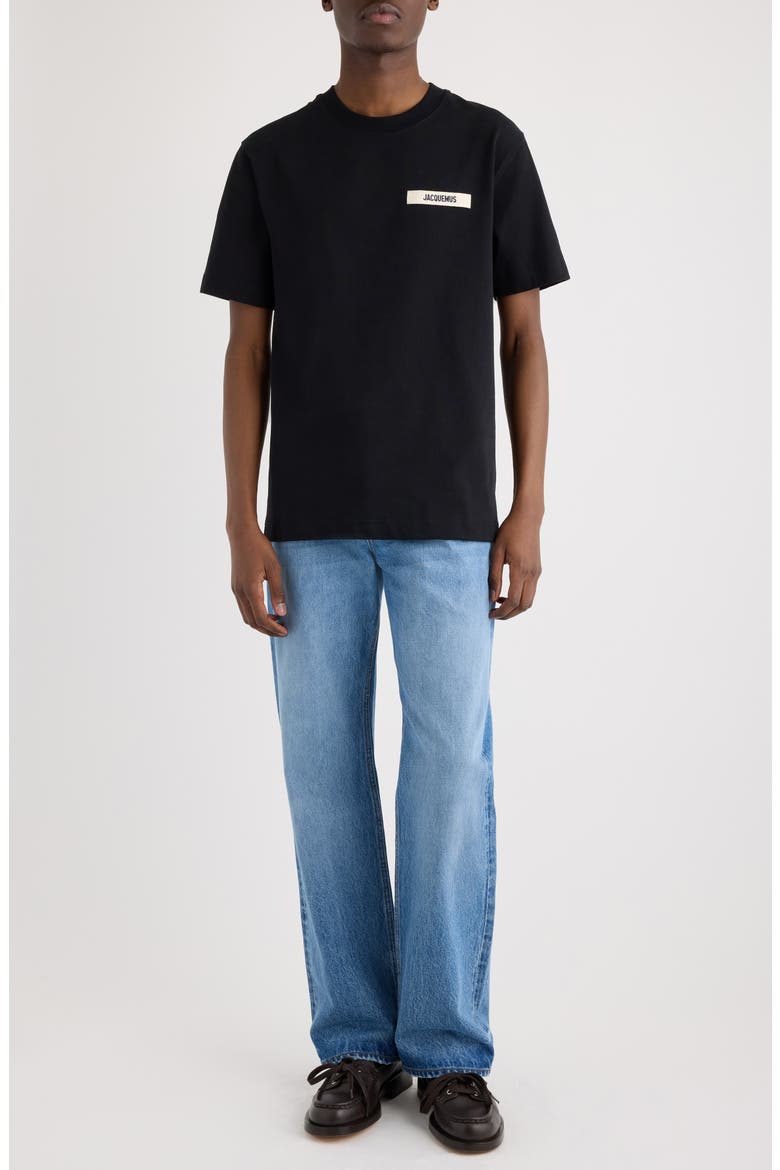 Le T-Shirt Gros Grain Cotton T-Shirt, Main, color, BLACK 990