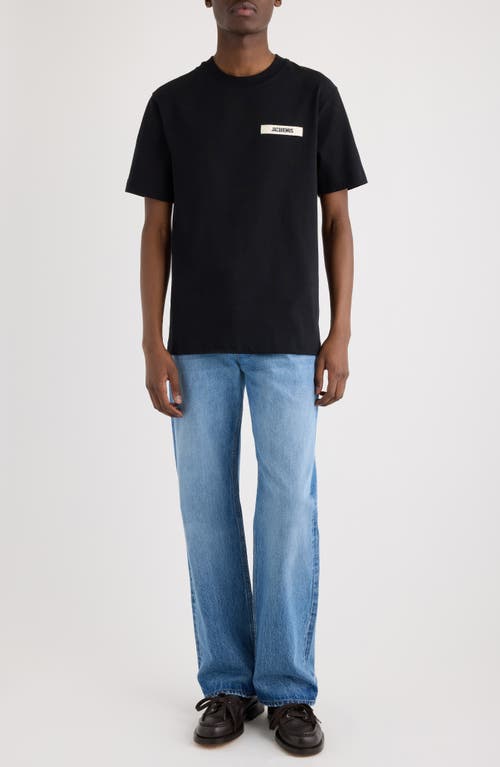 Jacquemus Le T-shirt Gros Grain Cotton T-shirt In Black