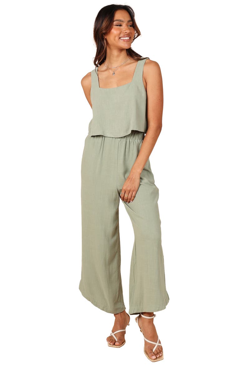 Eleanor Linen Crop Tank, Alternate, color, GREEN