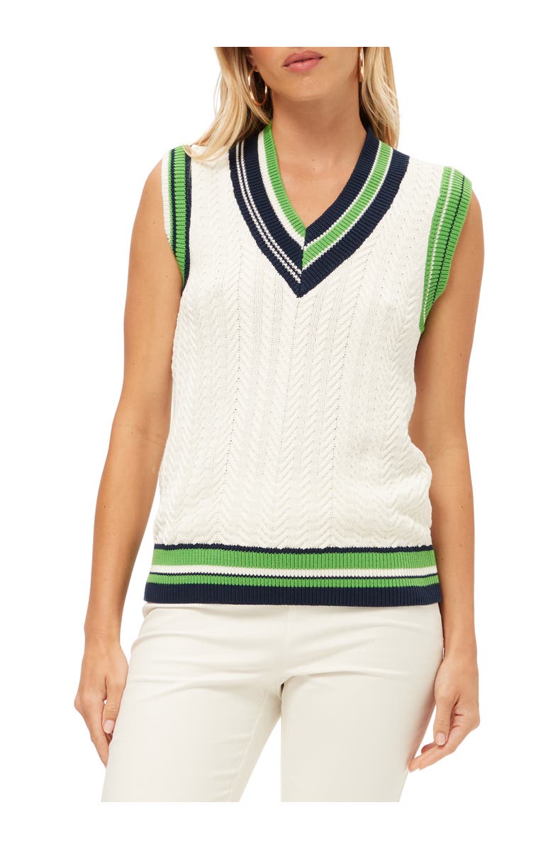 Trina Turk Seapointe 2 Sweater Vest, Main, color, Whitewash Multi