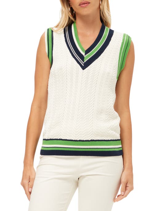 Shop Trina Turk Seapointe 2 Sweater Vest In Whitewash Multi