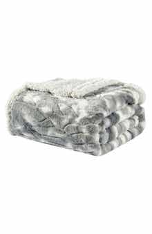 Luxury Home Alaska Microplush Faux Shearling Throw Blanket