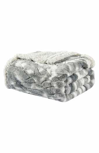 Luxury Home Alaska Microplush Faux Shearling Throw Blanket