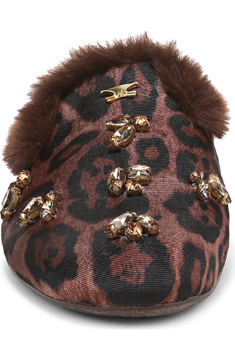Circus NY by Sam Edelman Tillie Faux Fur Trim Mule, Alternate, color, Cognac/ Black Multi