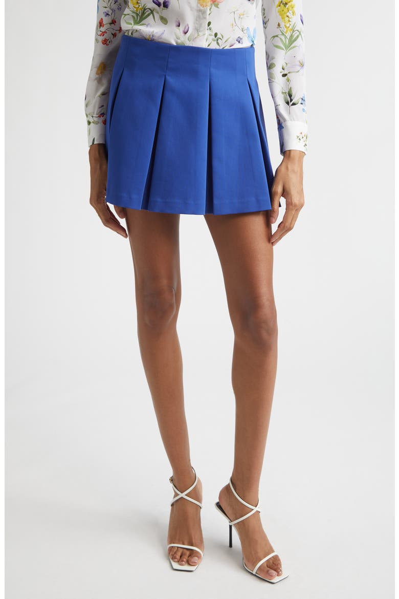 Emilie Pleat Miniskirt, Main, color, TWILIGHT BLUE