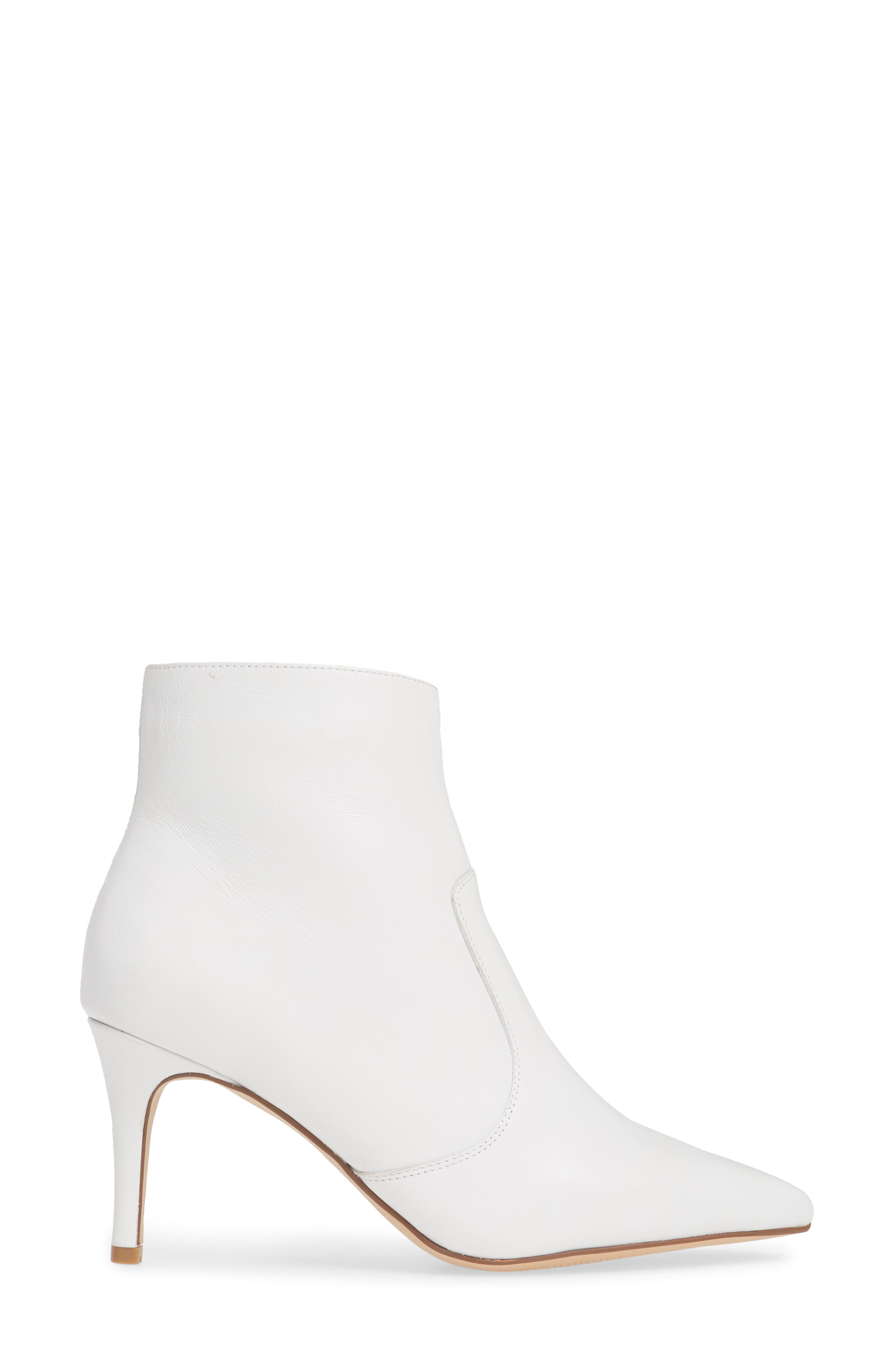 Ashlee Pointed Toe Bootie, Alternate, color, WHITE LEATHER