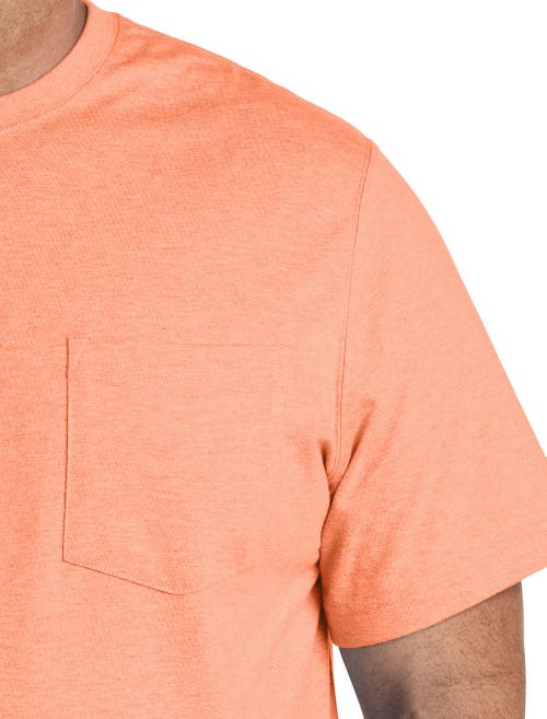 Harbor Bay By Dxl Big & Tall Moisture-wicking Pocket T-shirt In Orange