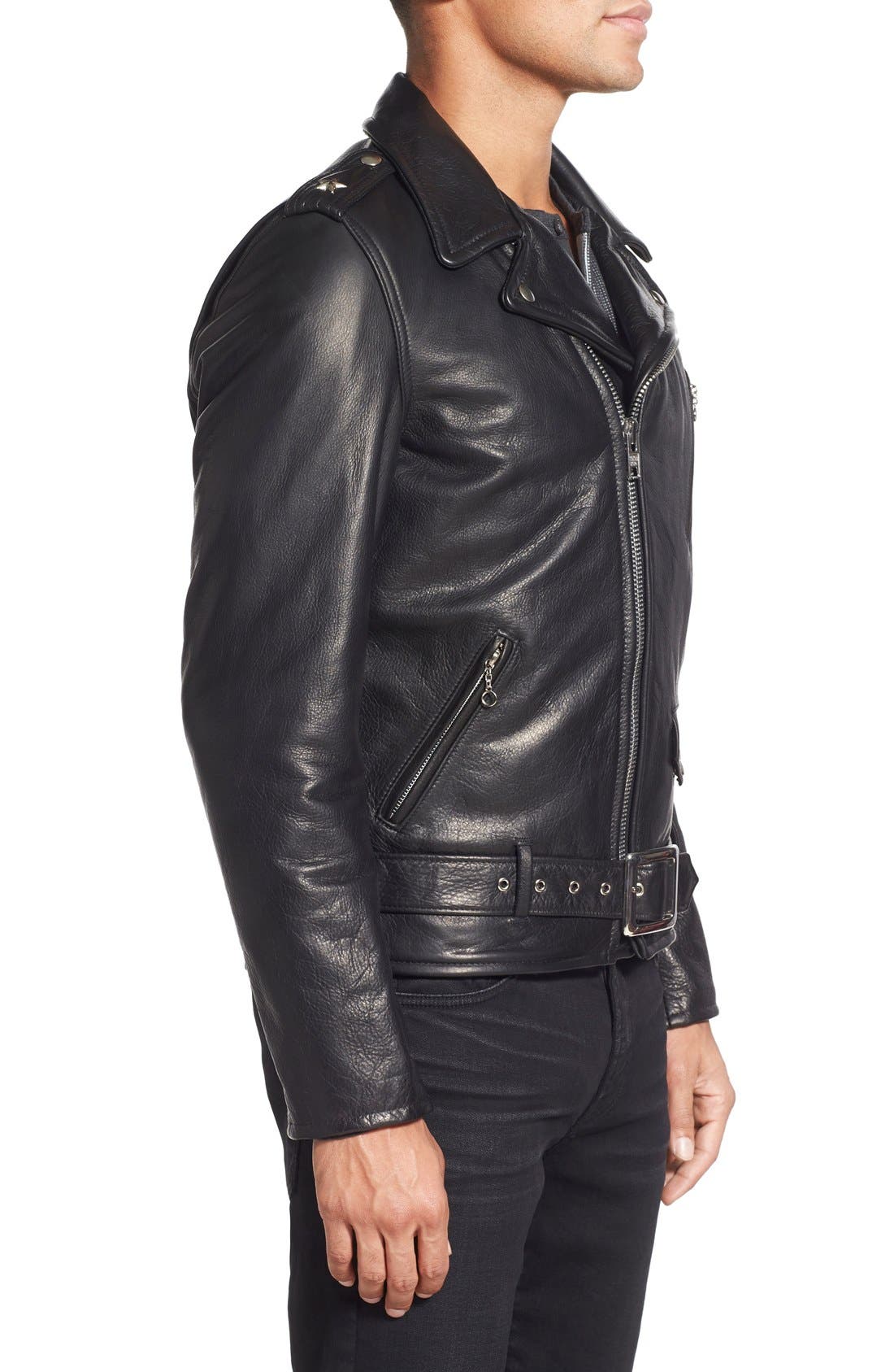 Schott NYC '50s Cowhide Leather Moto Jacket — фото 8