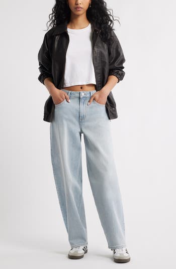 Mid Rise Baggy Barrel Jeans