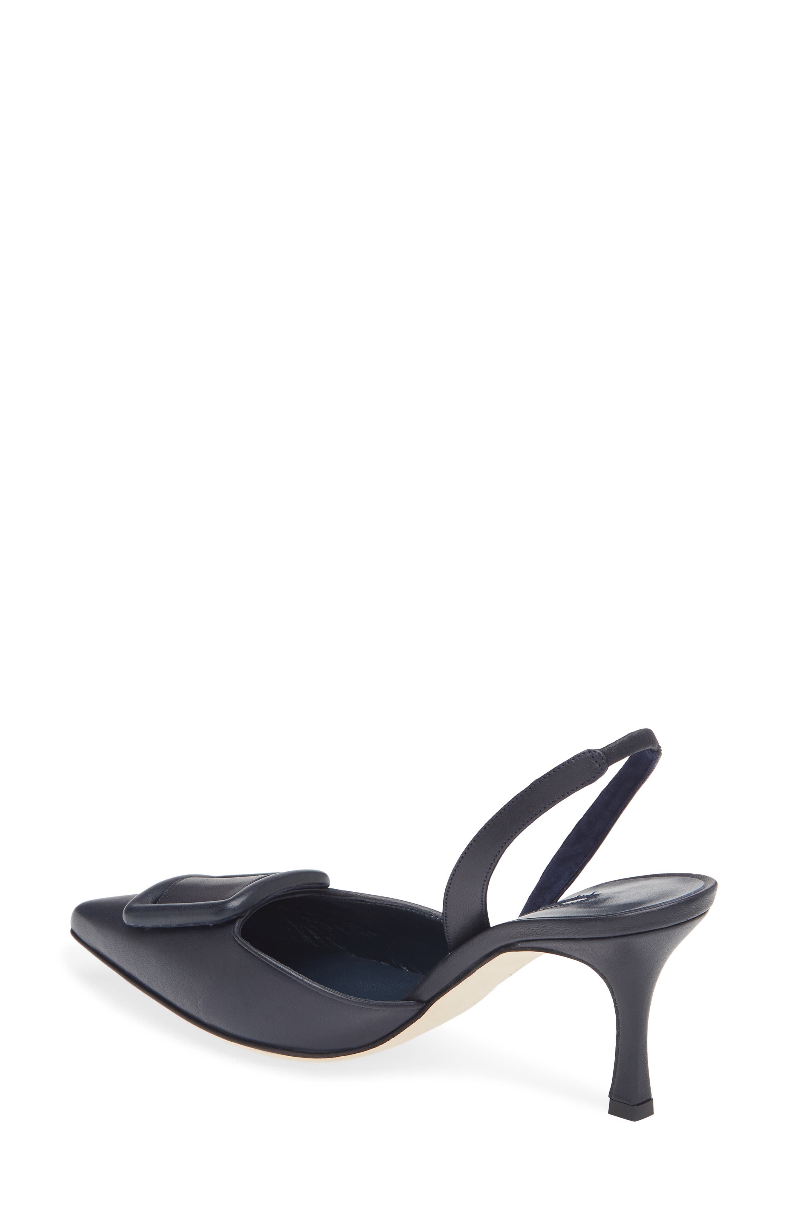 Manolo Blahnik Maysli Buckle Slingback Pump, Alternate, color, 