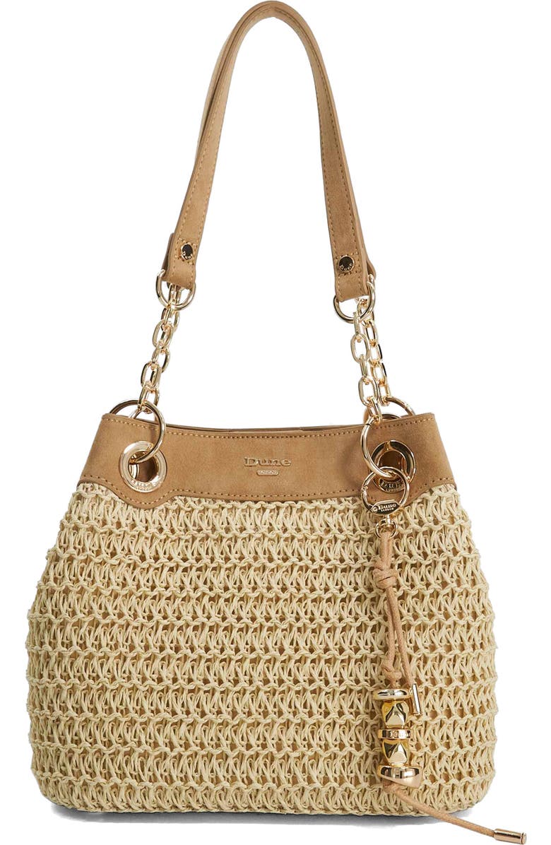 Dune London Damara Raffia Tote, Main, color, Natural