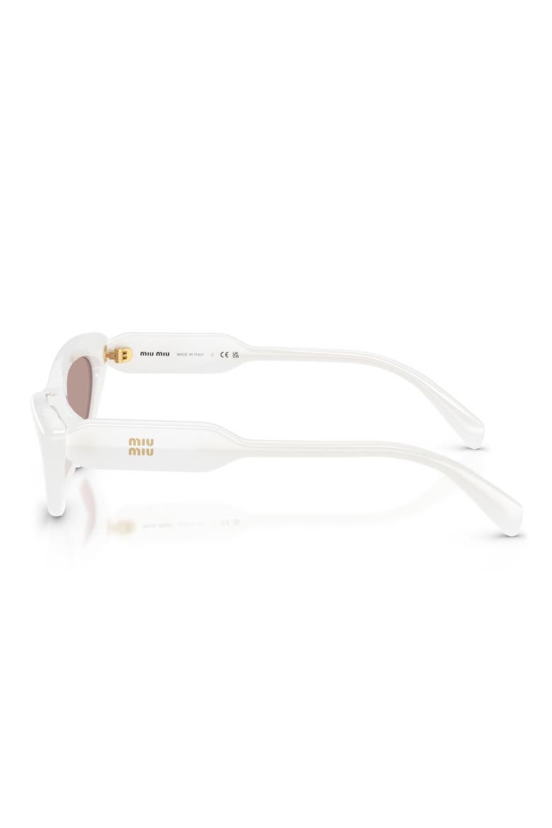 55mm Cat Eye Sunglasses, Alternate, color, OPAL WHITE / PURPLE BROWN
