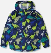 Deux par Deux Packable Dinosaur Windbreaker in Polyester