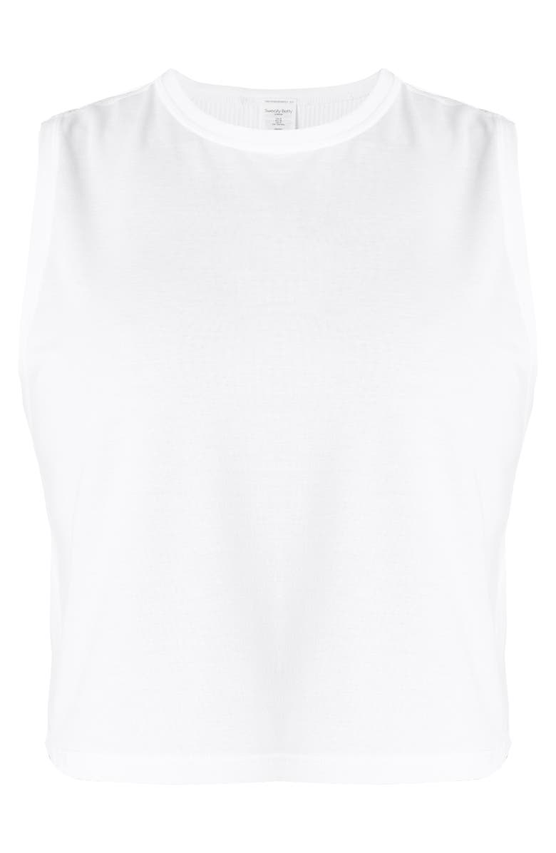 Sweaty Betty Breathe Easy Crop Seamless Muscle Tank, Alternate, color, White