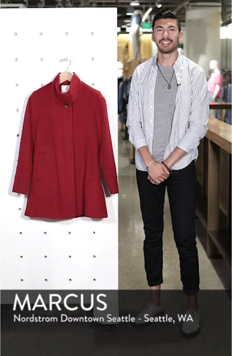 Placket Front Wool Car Coat, sales video thumbnail