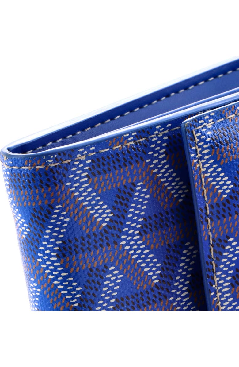 Pre-Owned Goyard Varenne Continental Wallet with Strap Coated Canvas, Alternate, color, Blue