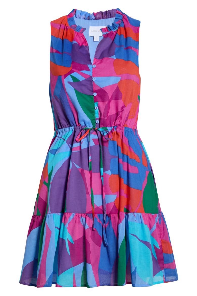 Vemmy Abstract Print Itzelk Shift Dress, Alternate, color, MAGENTA-BLUE-GREEN