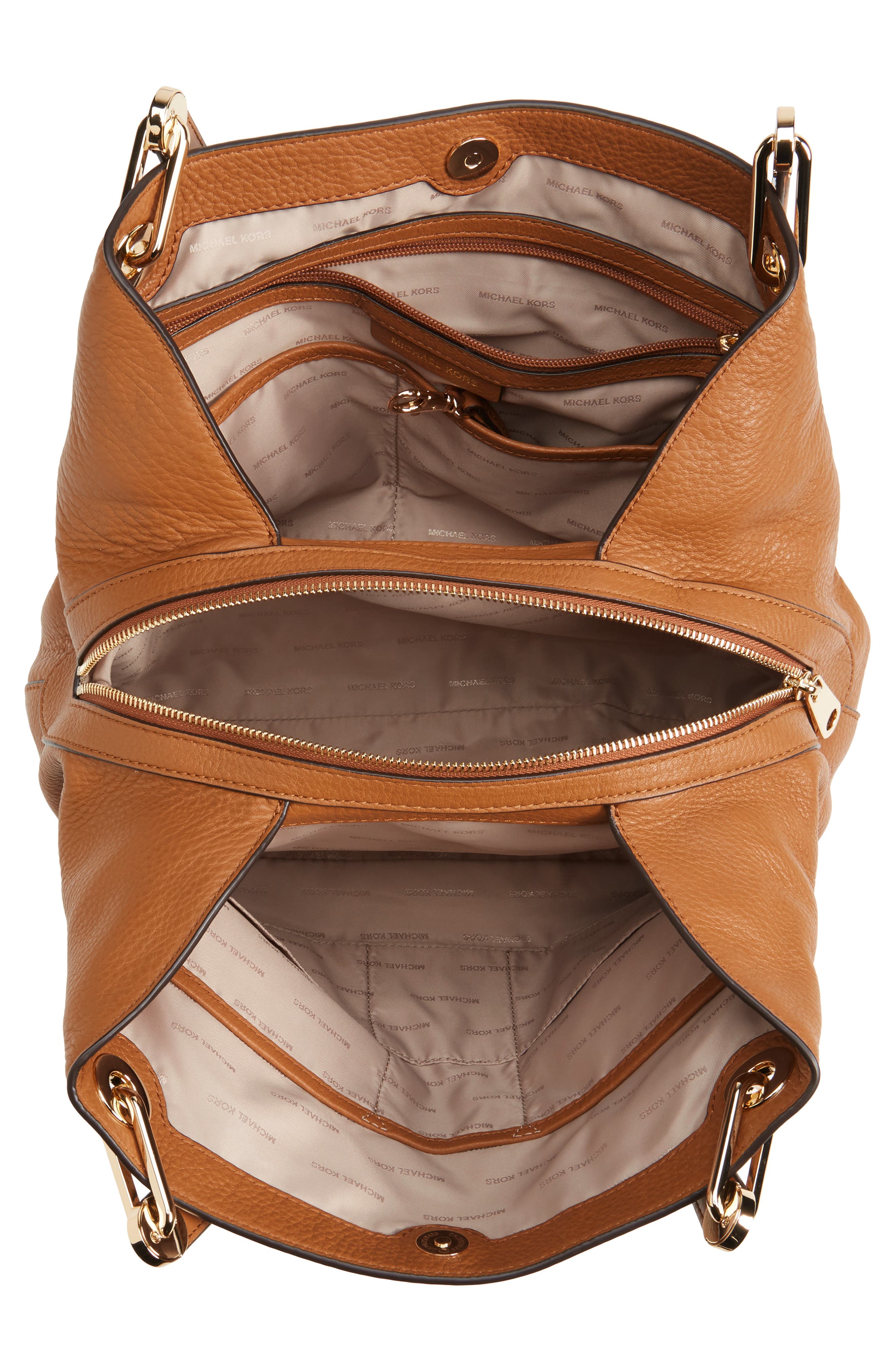 MICHAEL Michael Kors Large Raven Leather Tote, Alternate, color, 