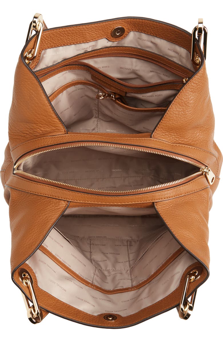 MICHAEL Michael Kors Large Raven Leather Tote, Alternate, color,