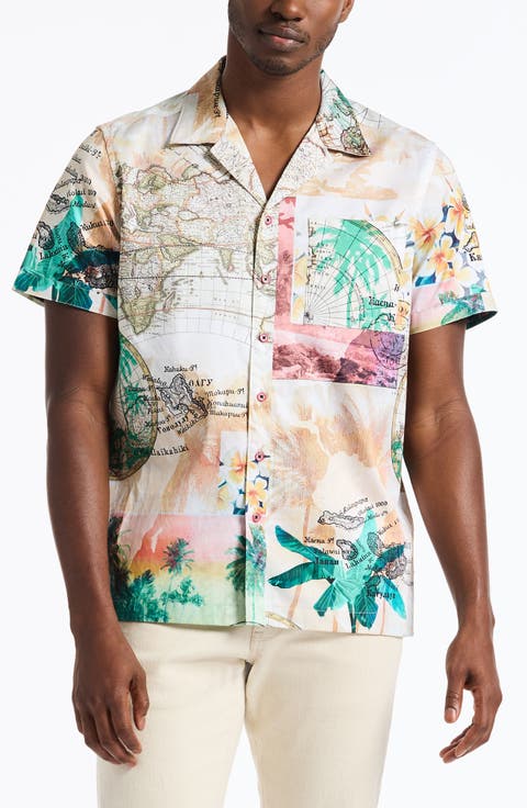 Boone Short Sleeve Cotton Button-Up Shirt