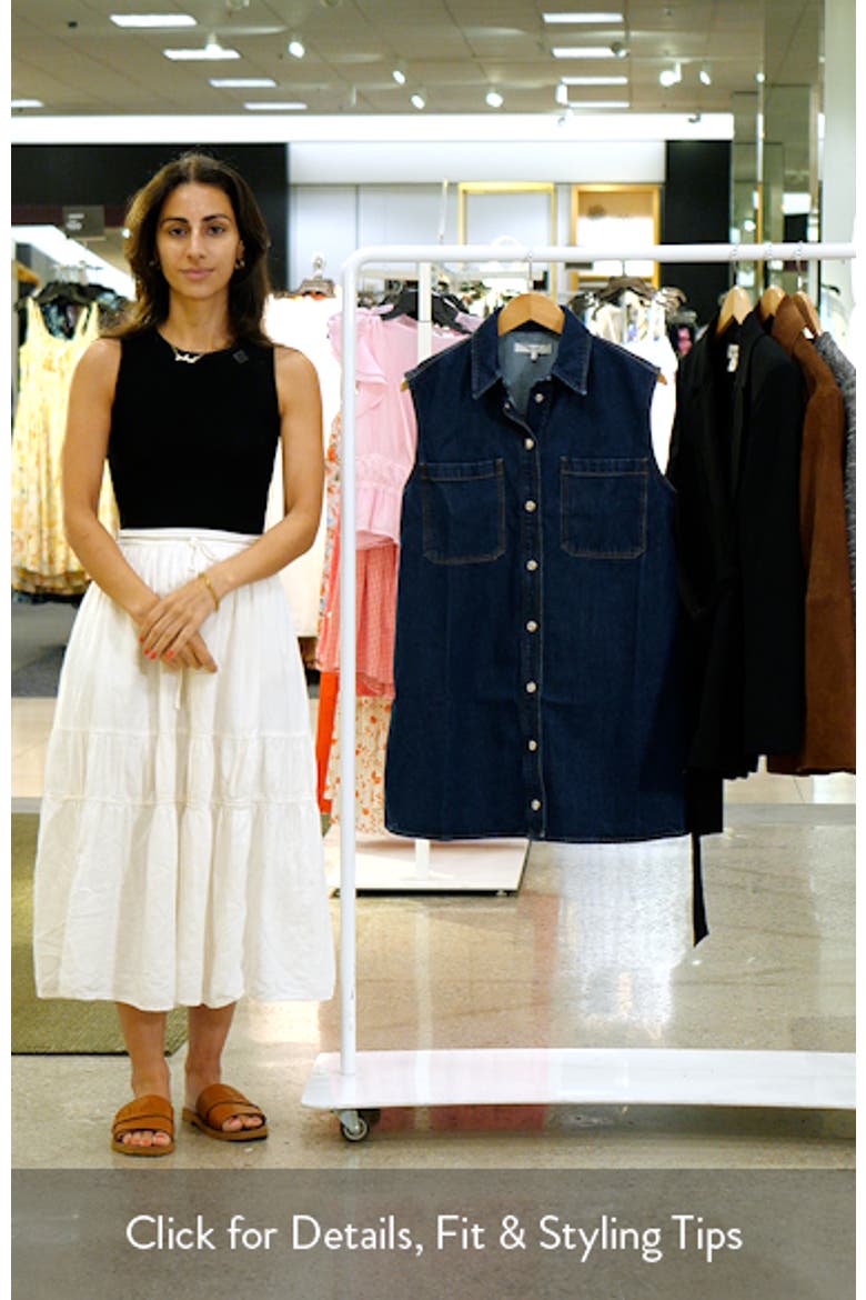 The Sleeveless Denim Mini Shirtdress video