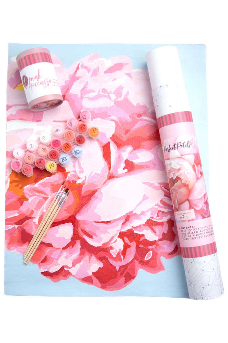 Perfect Petals Paint by Numbers Kit, Main, color, Pink / Coral