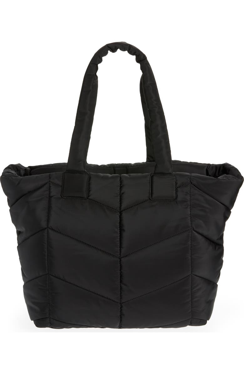 Topshop Chevron Quilted Tote, Main, color,