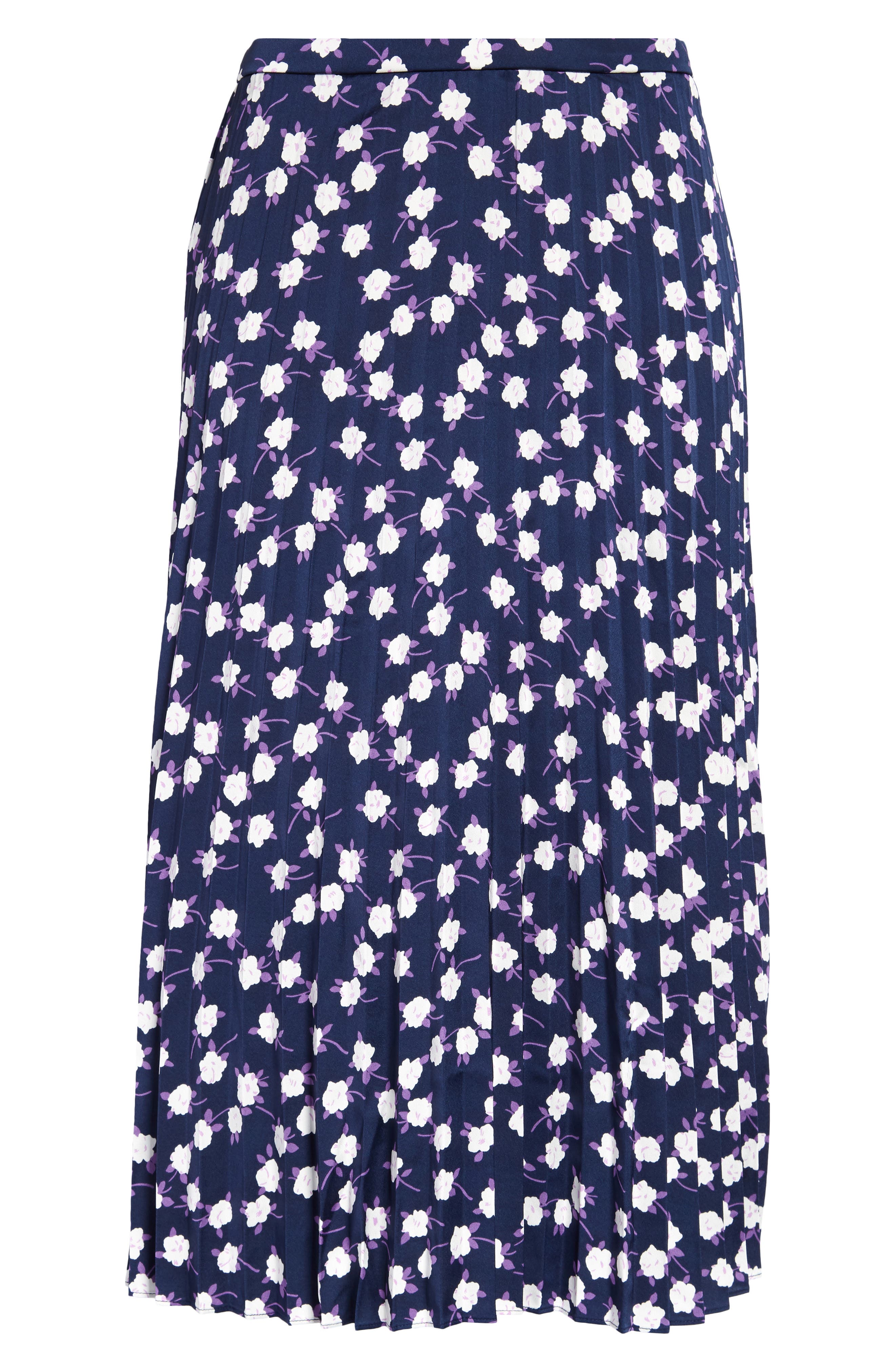 J.Crew Peony Print Pleated Midi Skirt (Women) | Nordstromrack