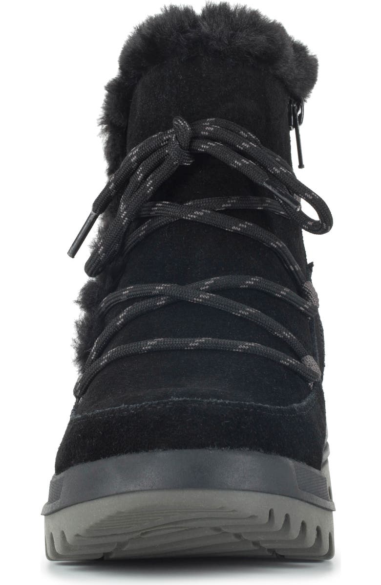 BARETRAPS Nadya Faux Shearling Waterproof Bootie, Alternate, color, Black