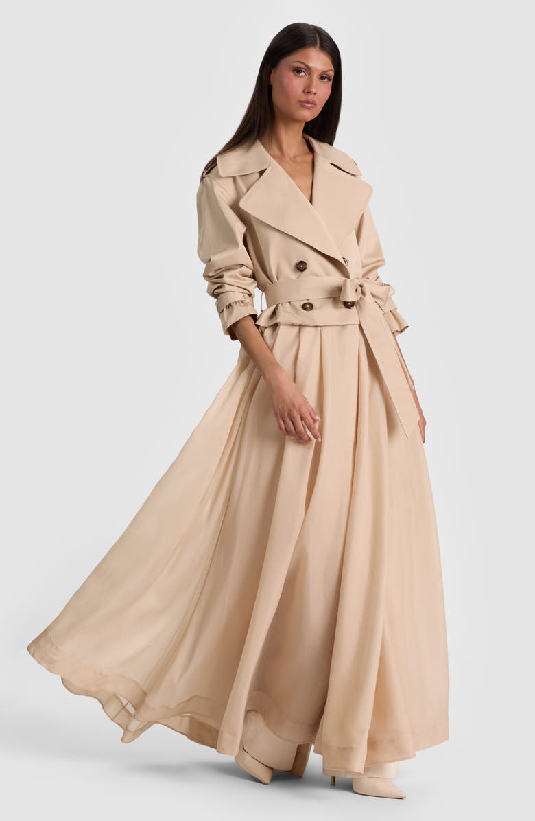 Alice + Olivia Nevada Double Breasted Jacket, Alternate, color, Latte