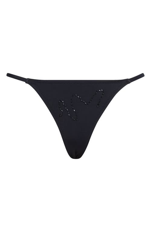 PALOMA WOOL PALOMA WOOL SHARPIE BEADED SIDE TIE BIKINI BOTTOMS