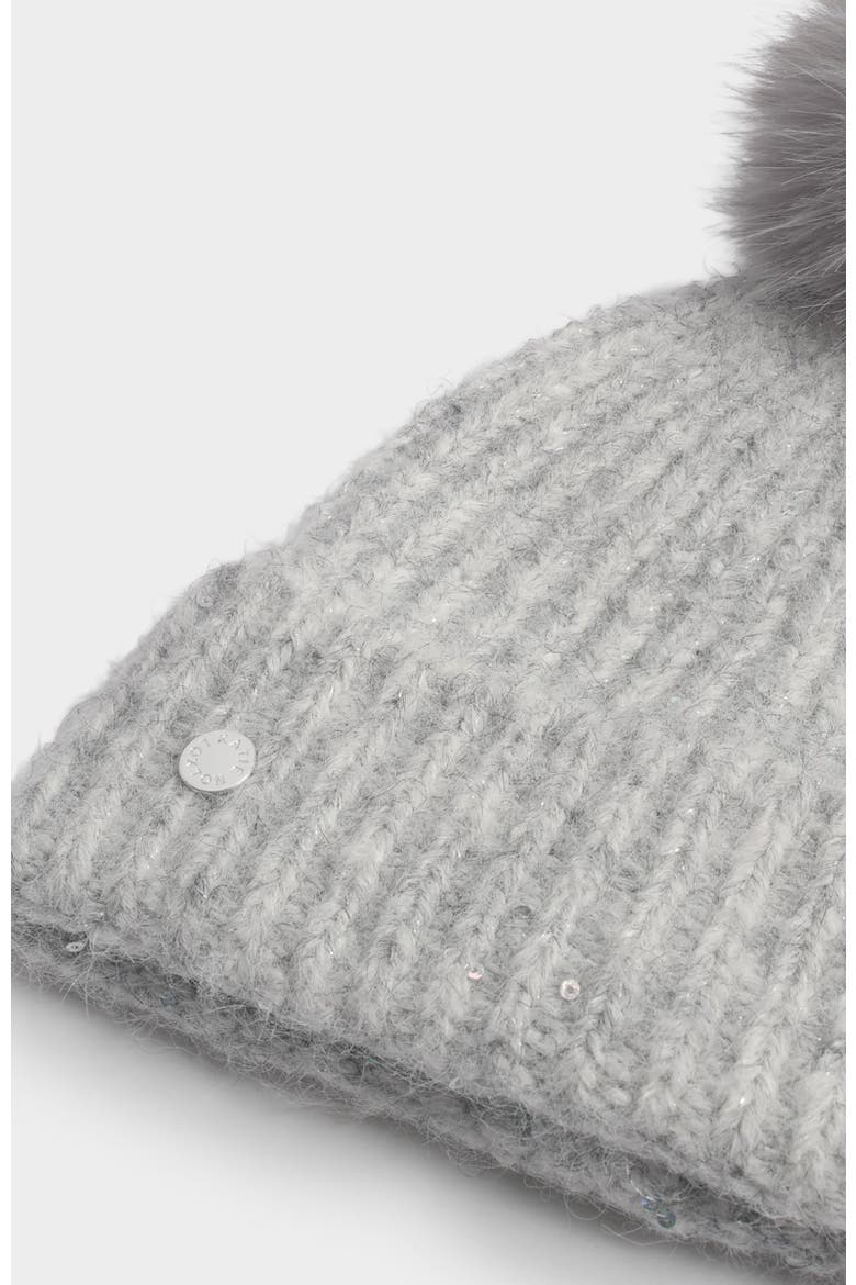 Sequin Soft Knit Hat, Alternate, color, Light Grey
