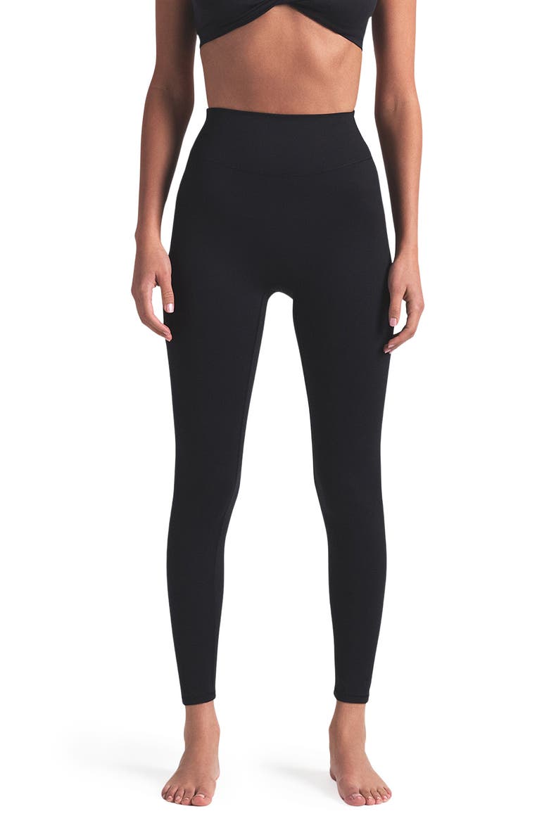 Matte High Waist Leggings, Main, color, OBSIDIAN