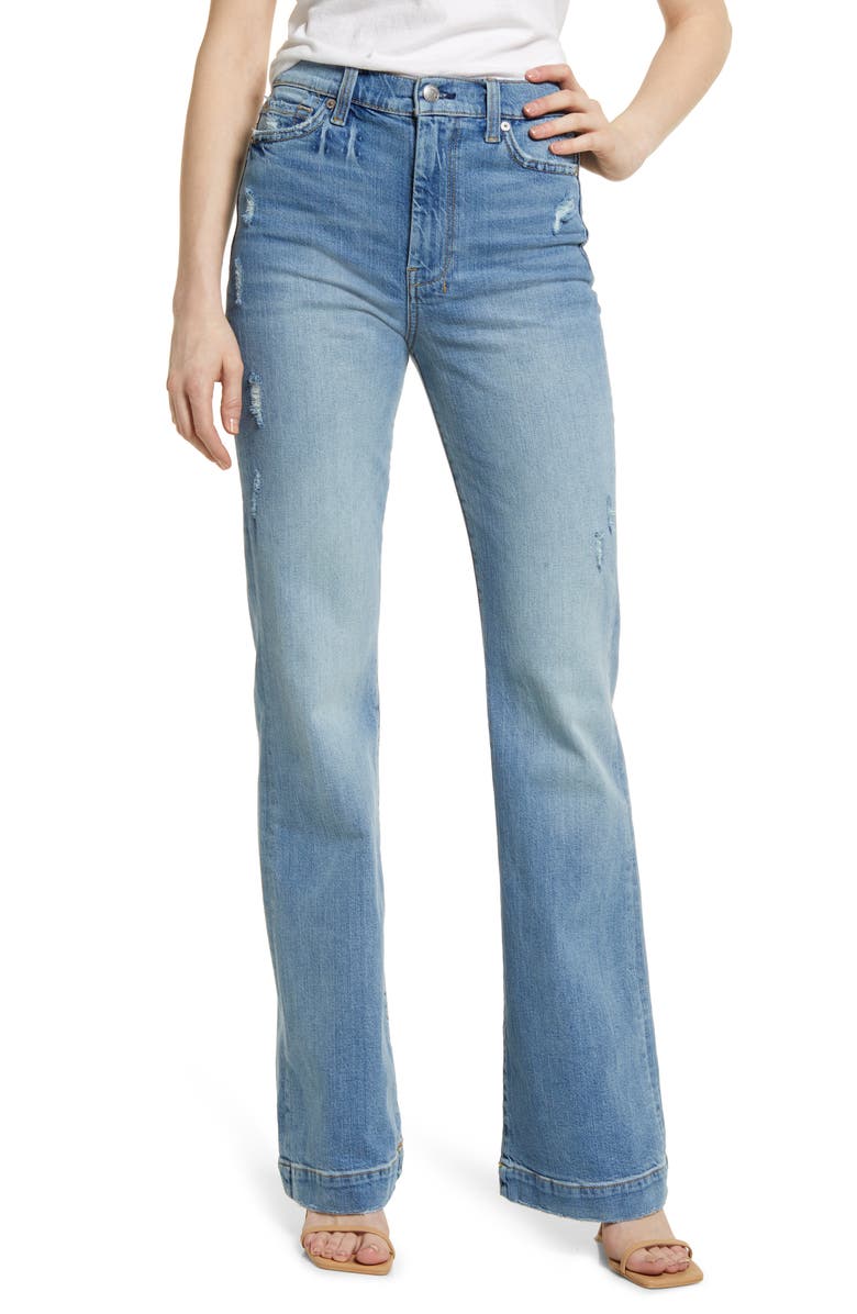 7 For All Mankind Dojo Ultrahigh Waist Flare Leg Jeans, Main, color,