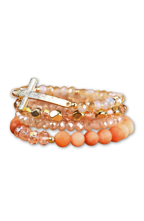 Healing Cross 4 Stack Bracelets