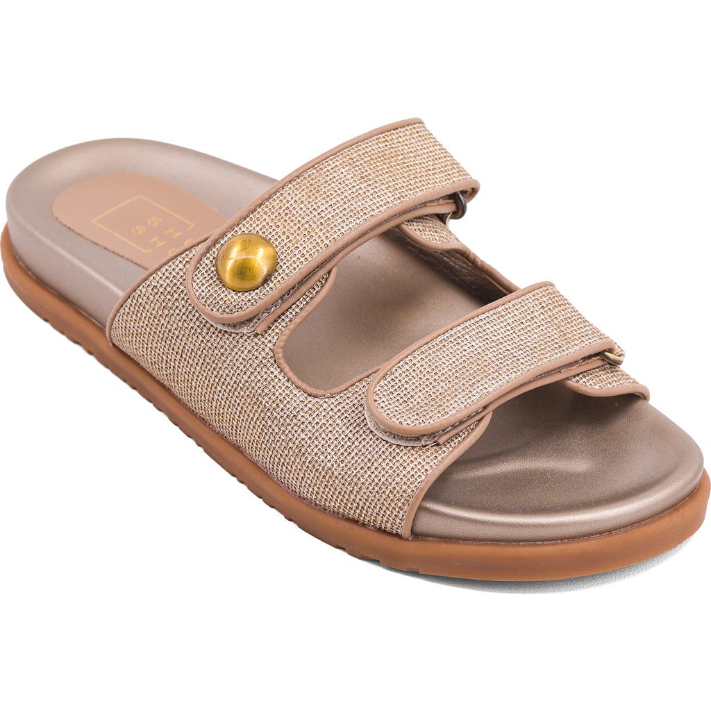 Shushop Blair Slide Sandal In Gold