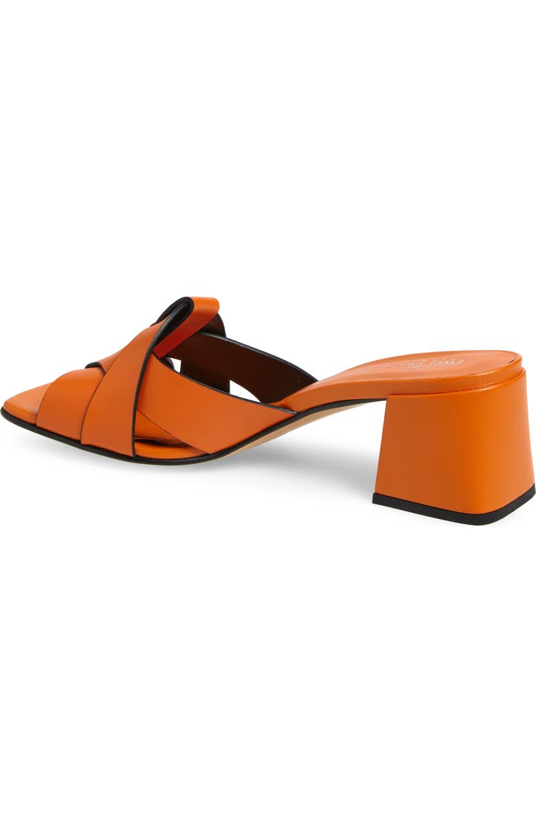 2 Twin Hearts Cross Band Block Heel Sandal, Alternate, color, Orange