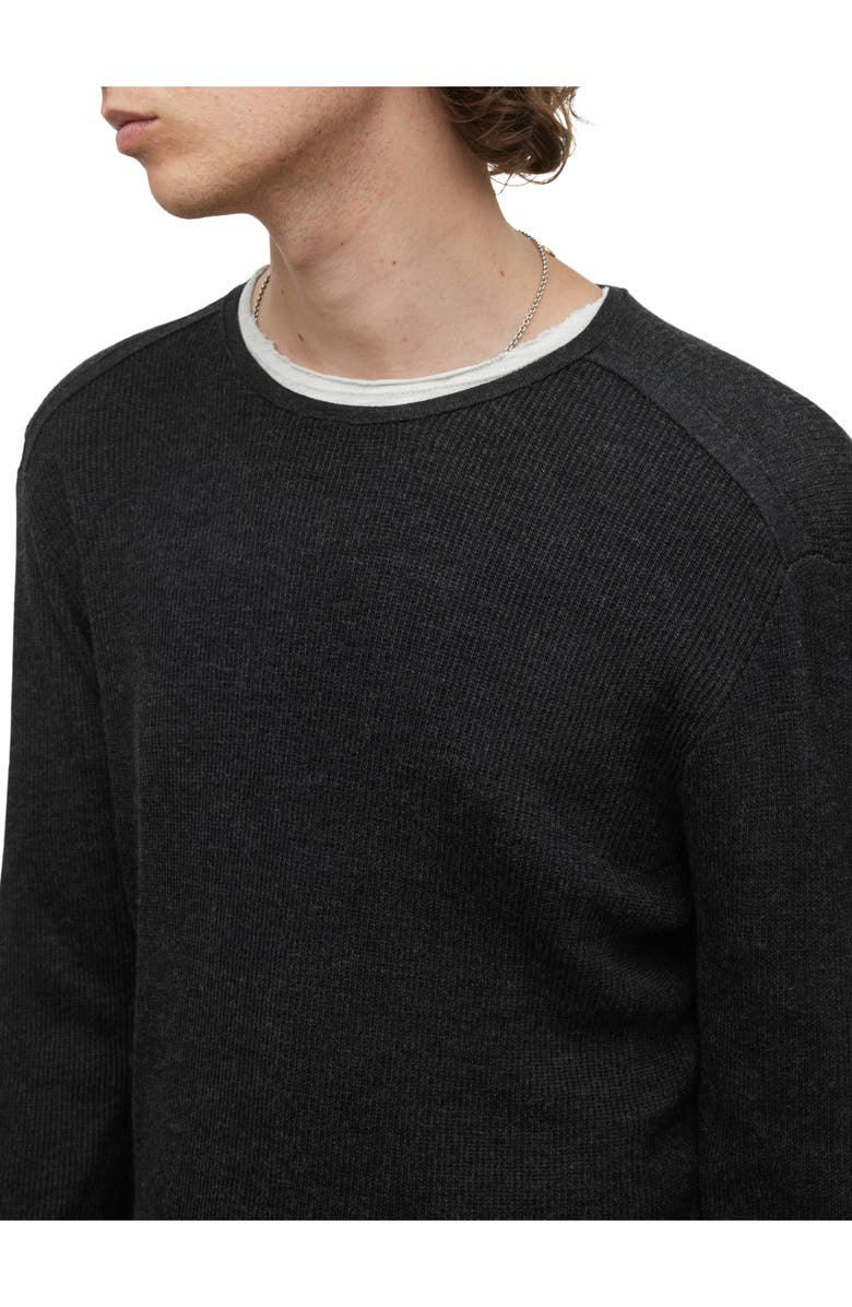 John Varvatos Astoria Merino Wool & Silk Crewneck Sweater, Alternate, color, 