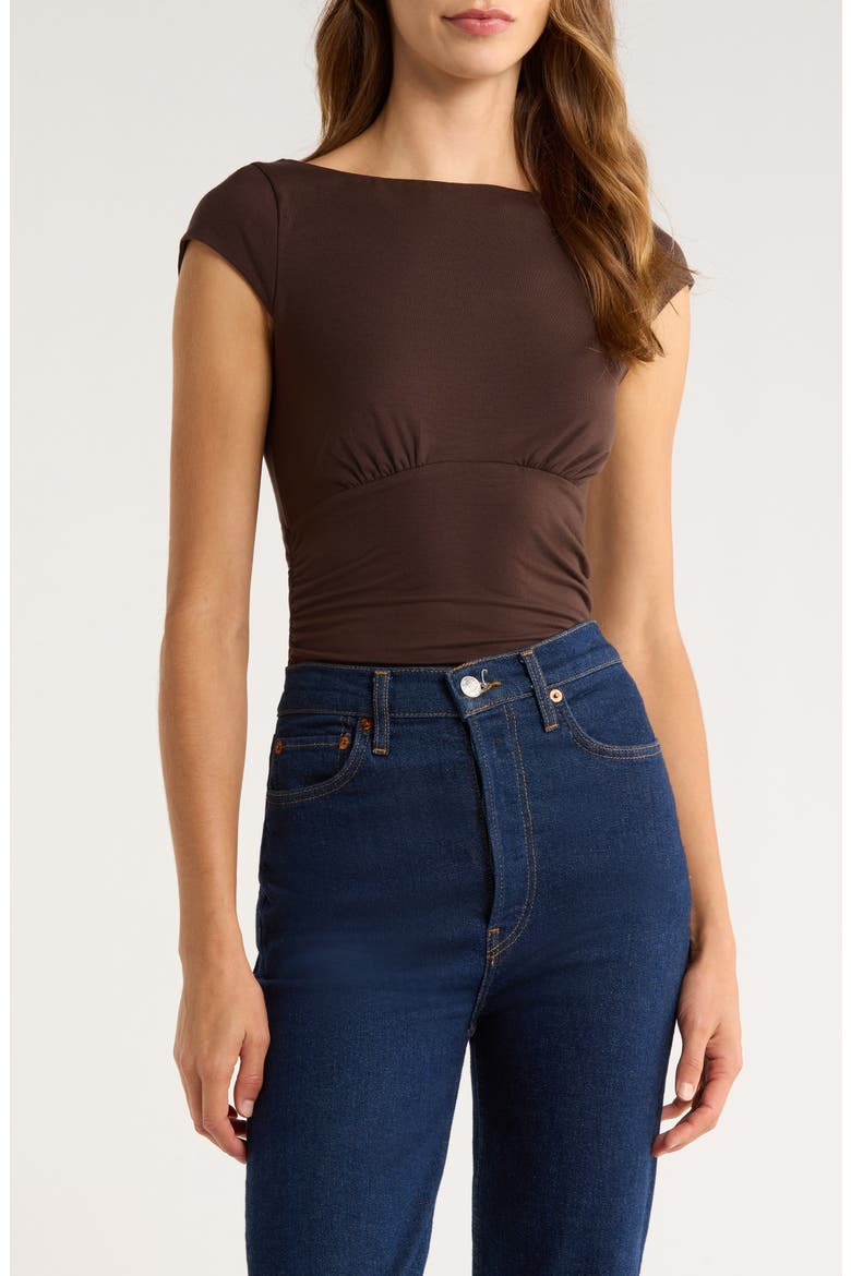 Madelyn Stretch Knit Top, Main, color, MOLE