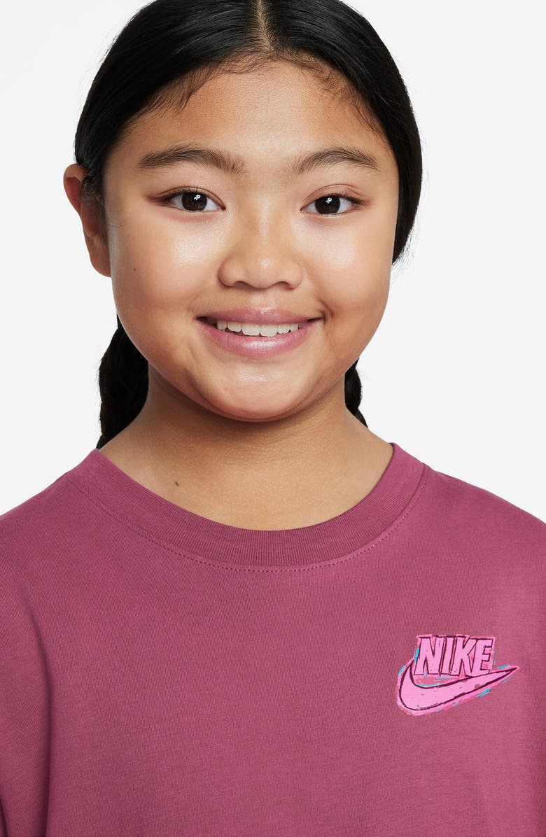 Nike Kids' Boxy Graphic T-Shirt, Alternate, color, Sweet Beet