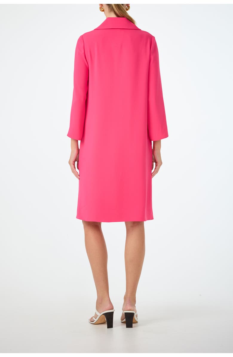 Trina Turk Janeiro Lace Up Collared Dress, Alternate, color, Rio Rose