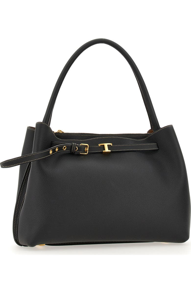 Tod's T Timeless Leather Top Handle Bag, Main, color, Nero