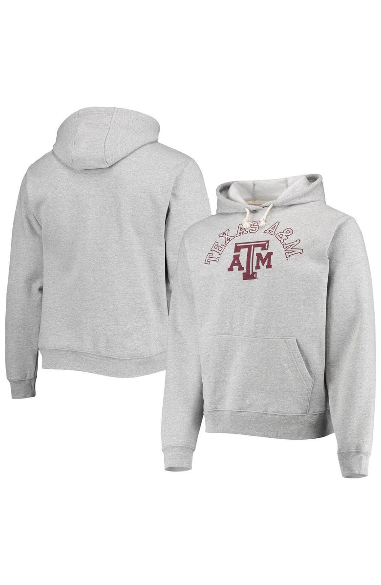LEAGUE COLLEGIATE WEAR Men's League Collegiate Wear Heathered Gray Texas A&M Aggies Seal Neuvo Essential Fleece Pullover Hoodie, Main, color, Heather Gray