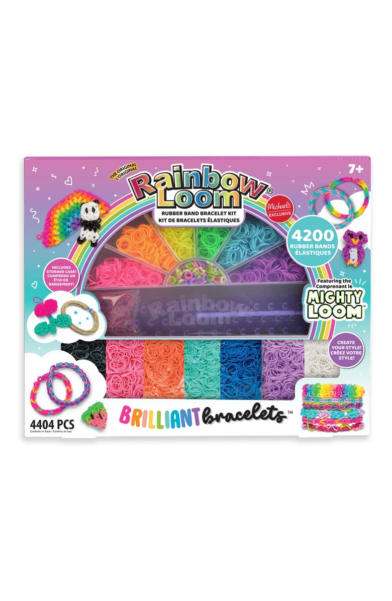 Rainbow Loom Brilliant Bracelets Rubber Band Bracelet Kit, Alternate, color, Multi