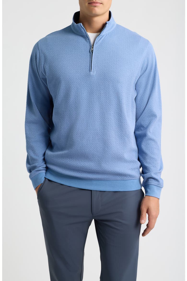 Ridgeline Knit Quarter Zip Pullover, Main, color, SUMMER RAIN