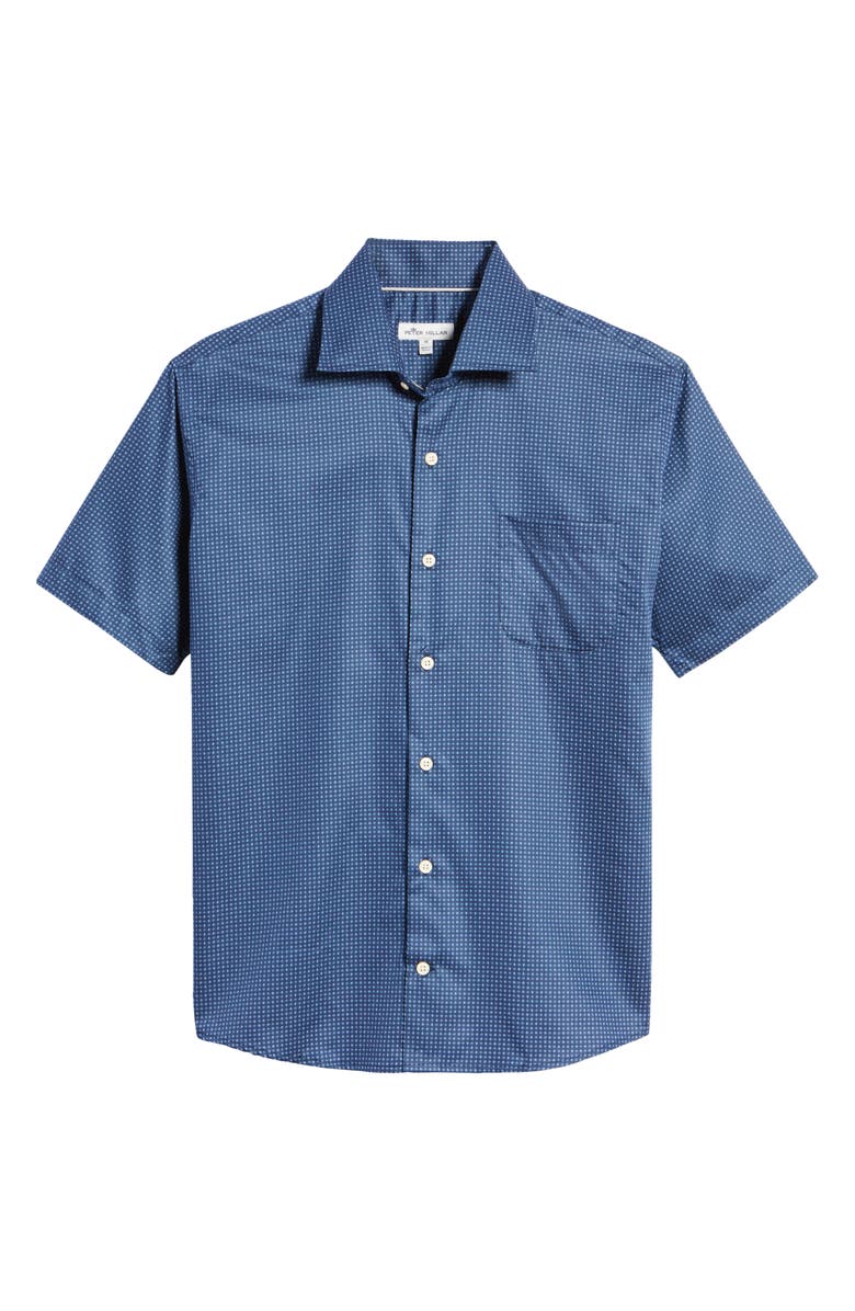 Peter Millar Regular Fit Geometric Short Sleeve Button-Up Shirt, Alternate, color,